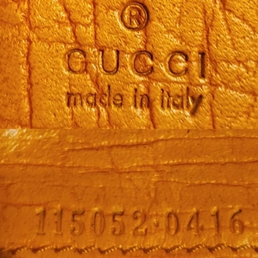 Gucci Tangerine French Compact Vintage Wallet Authentic 100%